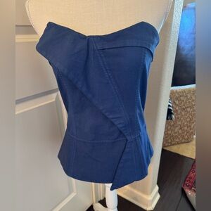 NWT Geren Ford Modern Blue Strapless Top